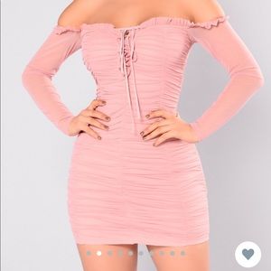 No sleeve dress in pink